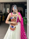 1661WHT Pure Rayon Designer Navratri Special Lehenga Choli Wholesale Price In Surat